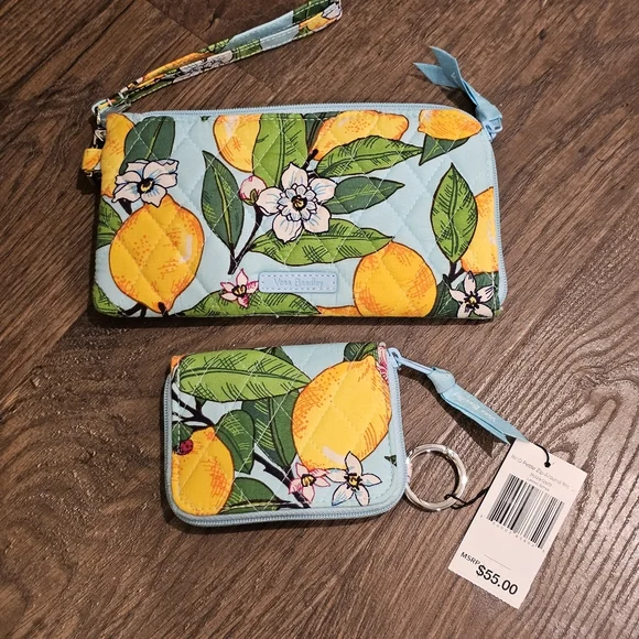 Vera Bradley Lemon Grove Wallet Set NEW - Picture 5 of 5